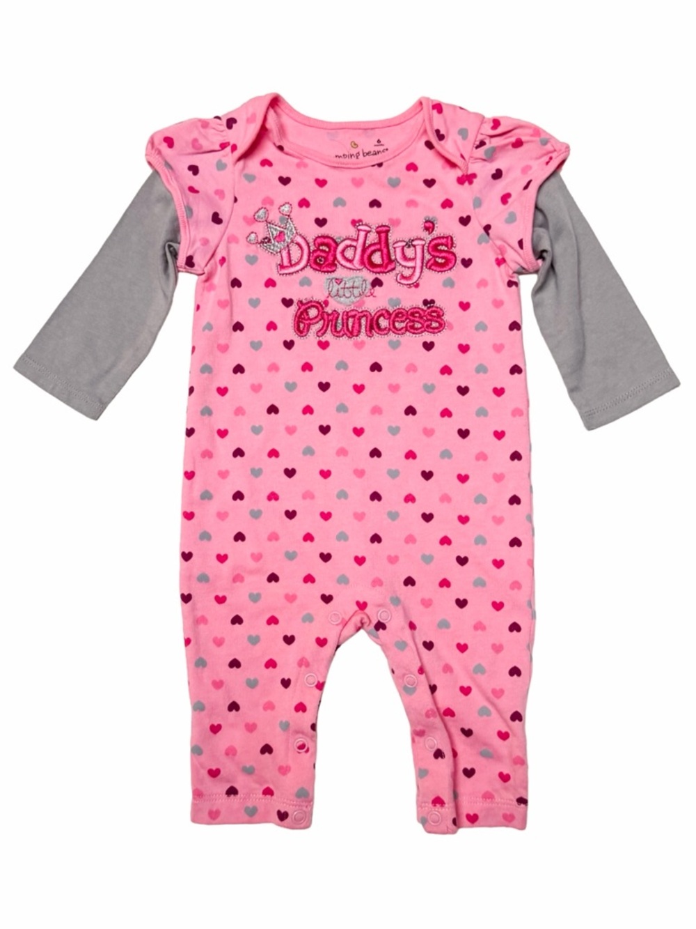 Jumping Beans Baby “Daddy’s Little Princess” Heart Romper 6M